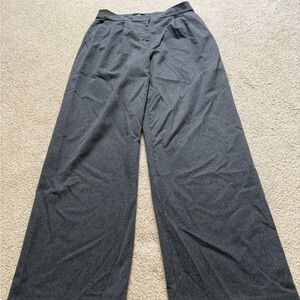 Express Wide-Leg Trousers — Dark Gray